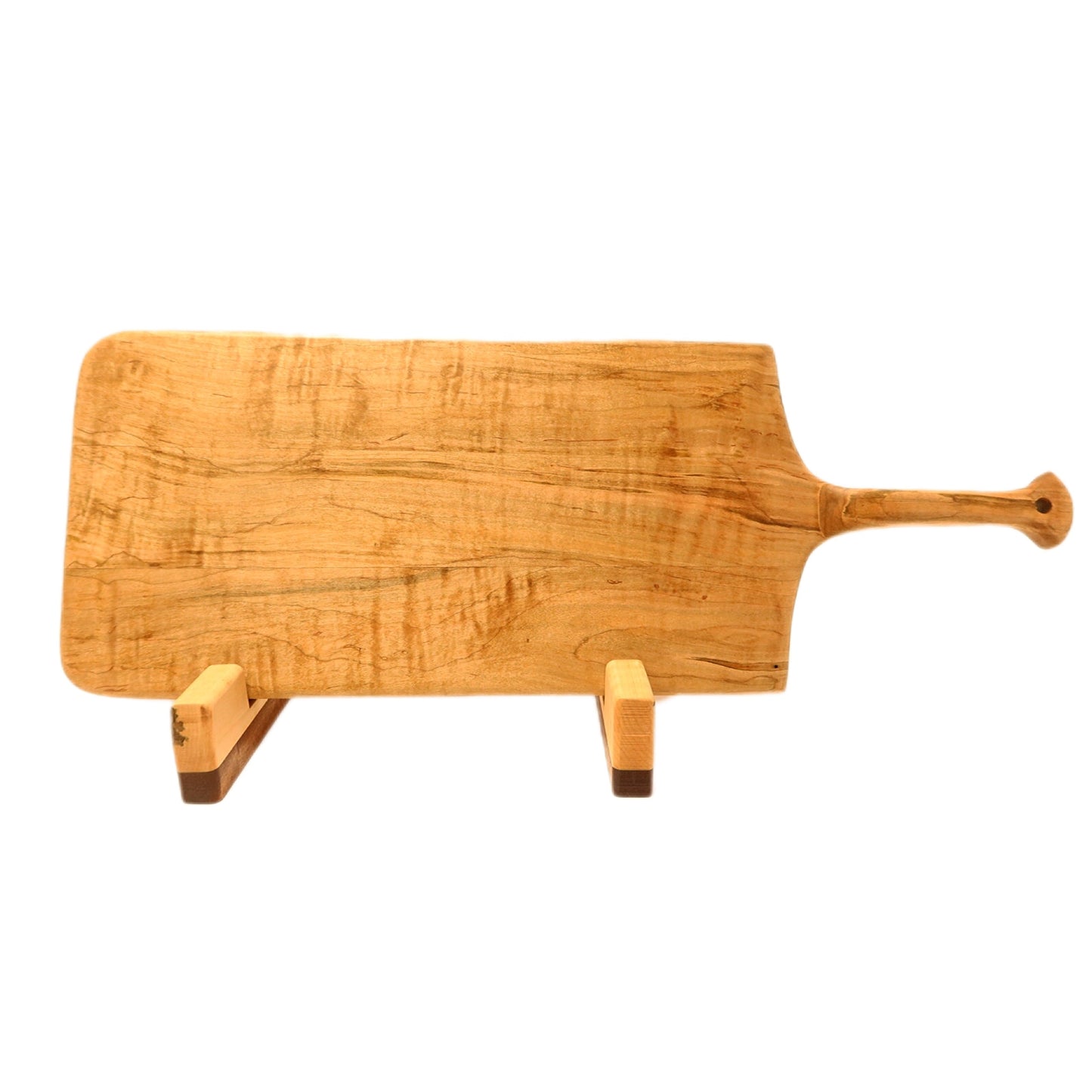 Soft curly maple charcuterie board. Handmade by Jooyn.ca