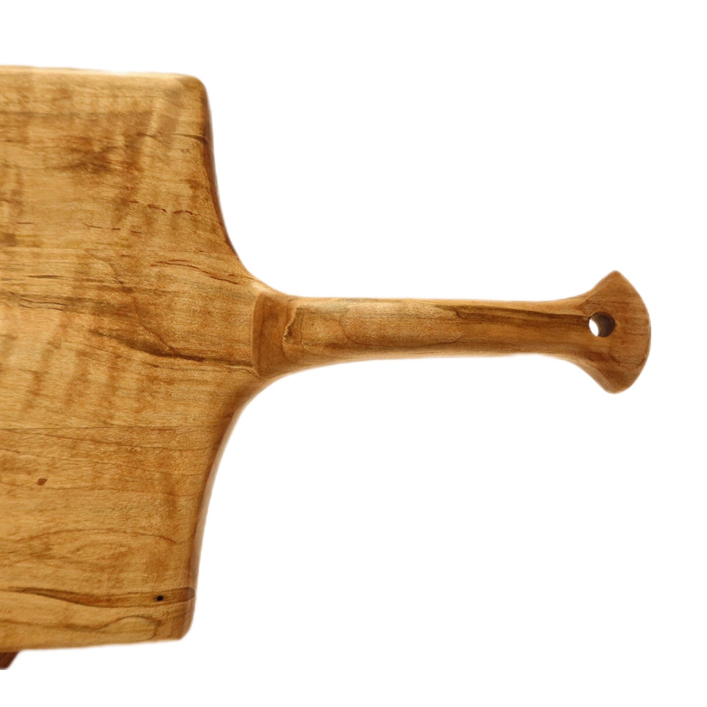 Soft curly maple charcuterie board. Handmade by Jooyn.ca