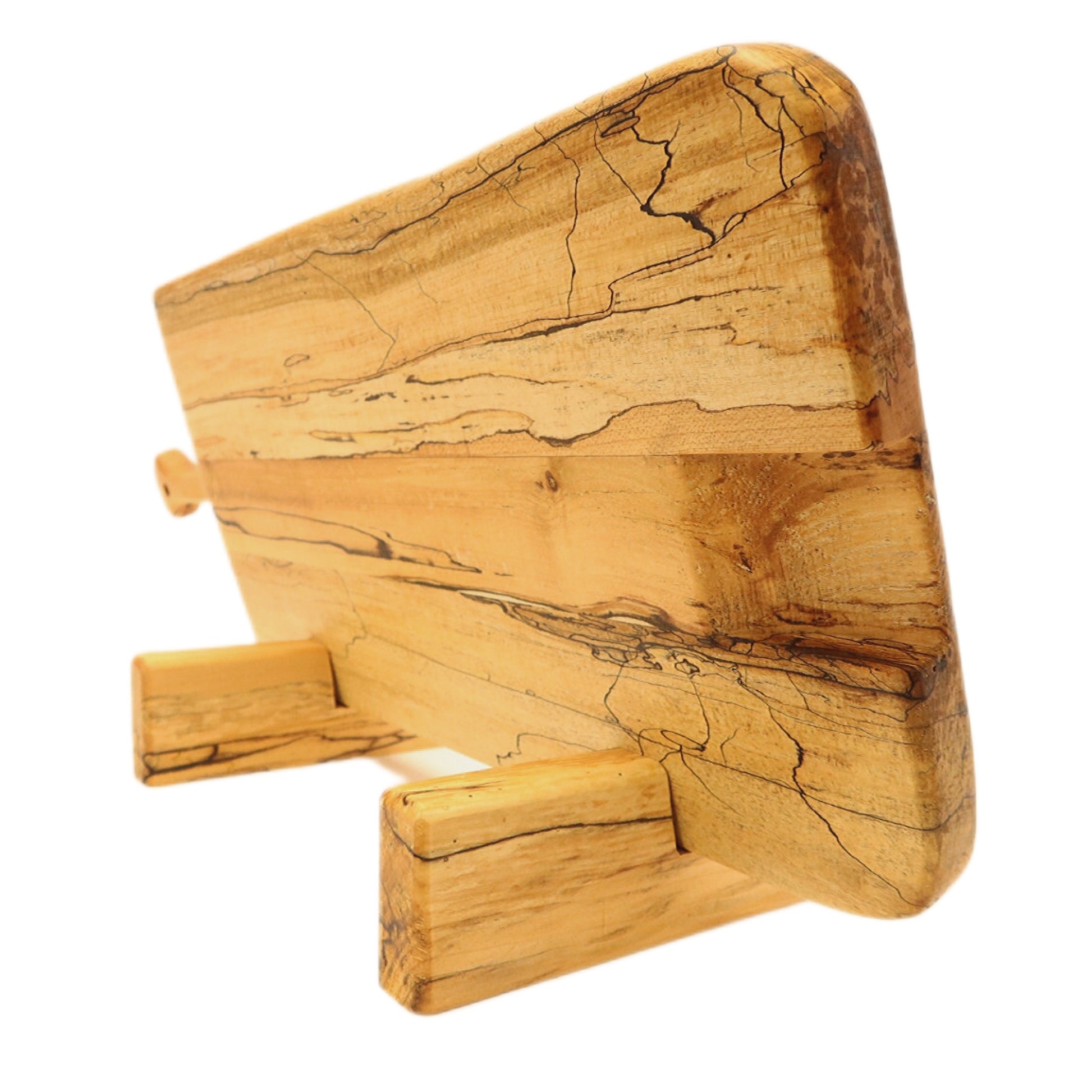 Spalted maple charcuterie board. Front finger hold. Hand made by Jooyn.ca